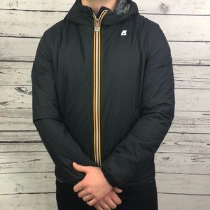 K-Way Men's FF Reversible Hooded Jacket